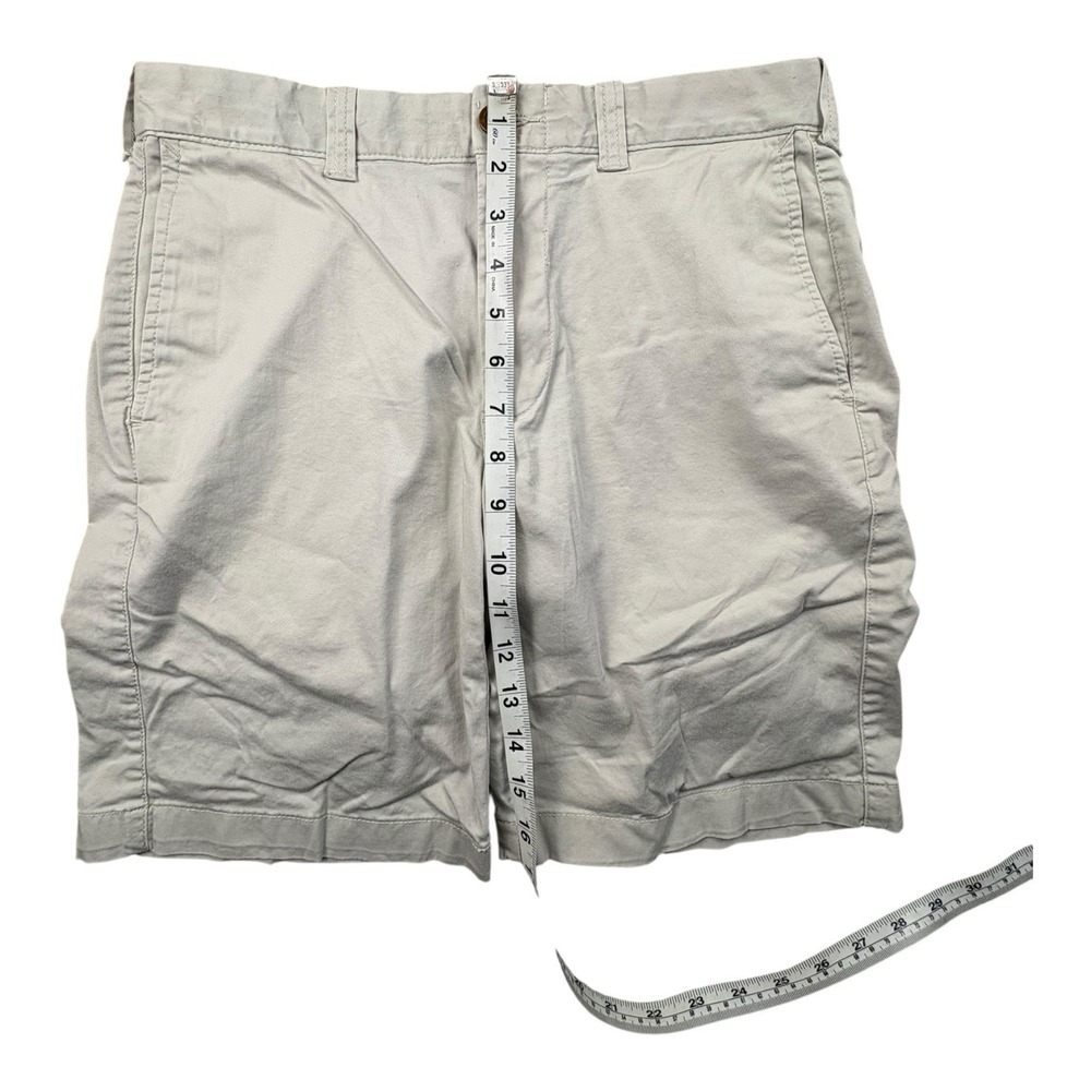J.Crew Stretch Chino Shorts Mens 29 Light Stone Gray Flat‎ Front 9" Inseam - Picture 3 of 8